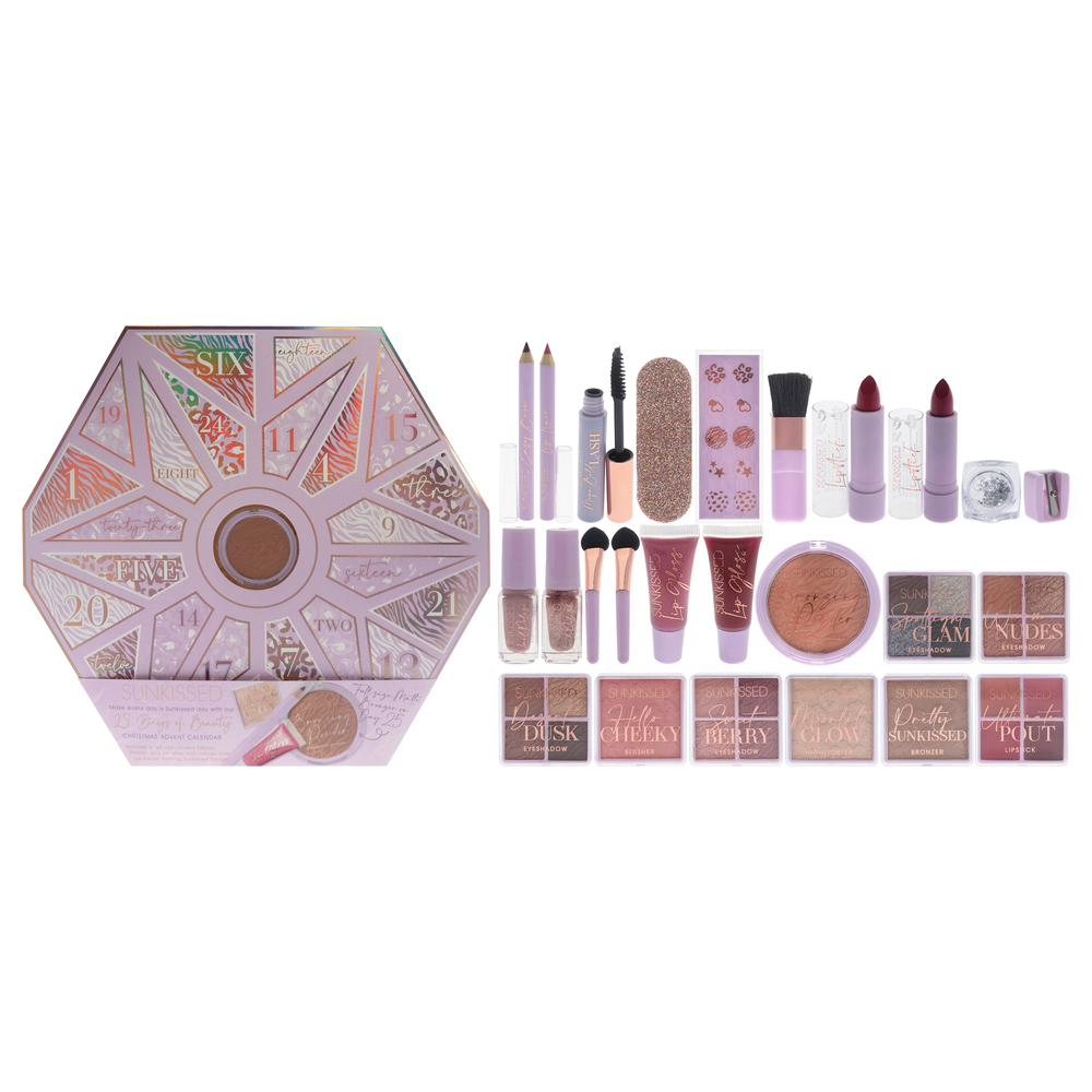 25 Days of Beauty Advent Calendar Set by Sunkissed 25 Pc